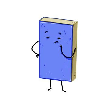 Study book character cartoon vector illustration Stock Illustration