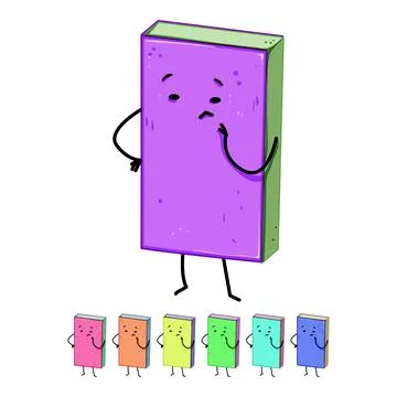 Study book character cartoon vector graphic Stock Illustration