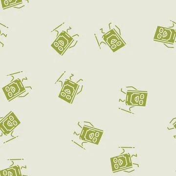 Study book character glyph seamless pattern Stockillustratie