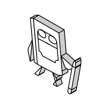 Study book character isometric icon vector illustration Stock Illustration