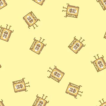 Study book character vector seamless pattern 스톡 일러스트