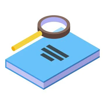 Study book icon isometric vector. Case research Stockillustratie