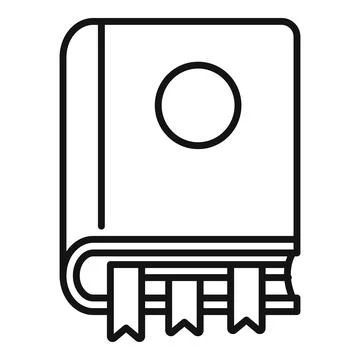 Study book icon outline vector. Exam answer Stock Illustration