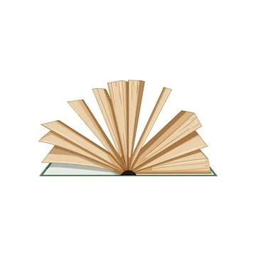 Study book open cartoon vector illustration Stockillustratie