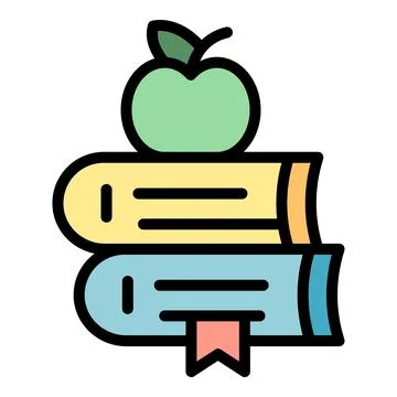 Study books icon vector flat 스톡 일러스트