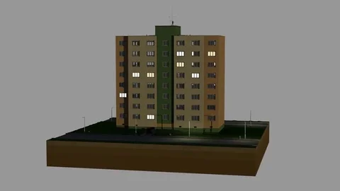 Study of building in time lapse loop. Stock Footage 80378564