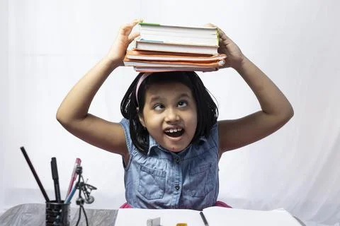 Study - a burden for children Stock Photos