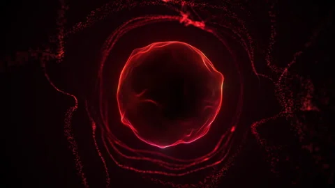 Study cell through a microscope. Abstract animation of cells for any medica.. Stock Footage 323300287