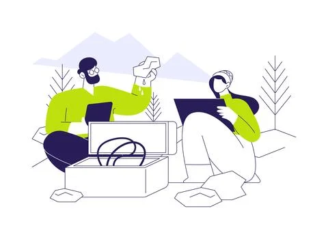 Study climate change abstract concept vector illustration. Stock Illustration