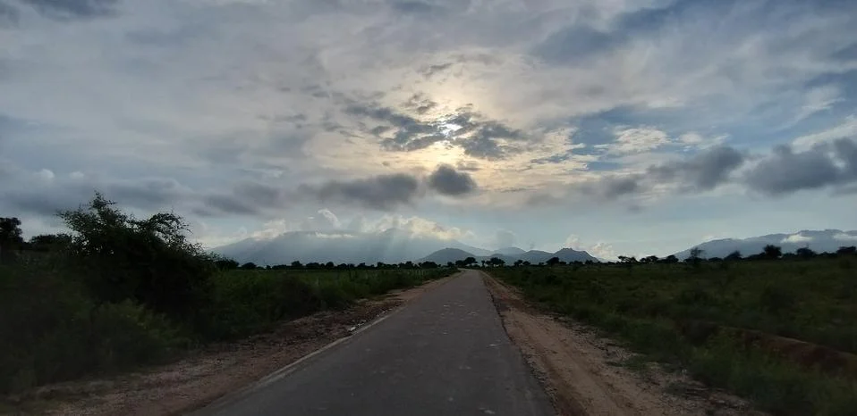 A study of clouds during a road trip Stock Photos
