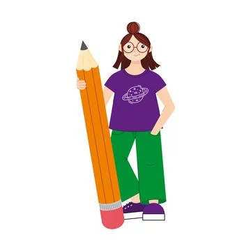 Study concept in flat style Stock Illustration