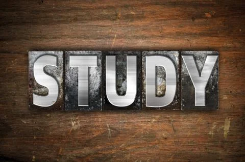 Study Concept Metal Letterpress Type Stock Illustration