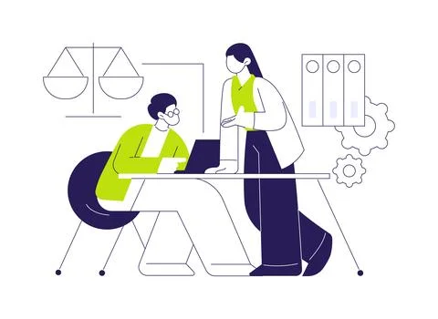 Study criminal case abstract concept vector illustration. Stock Illustration