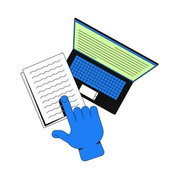 Study data 2D onboarding ui illustration Illustrazione stock