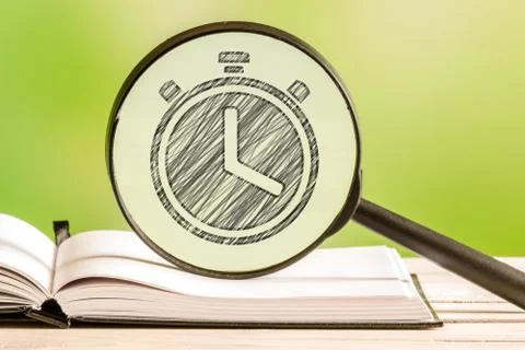 Study deadline with a pencil drawing Stock Photos