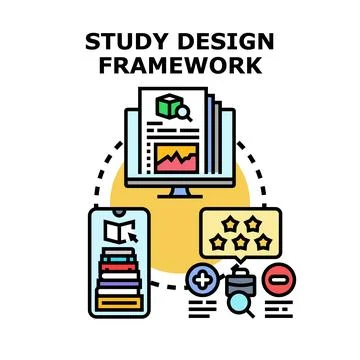 Study design framework research planning development learning イラスト素材