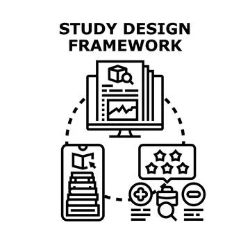 Study design framework research planning development learning Stockillustratie