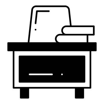Study Desk Dualtone Icon Stockillustratie