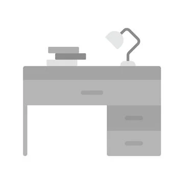 Study Desk icon vector image. Stock Illustration
