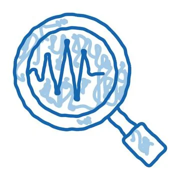 Study earthquake doodle icon hand drawn illustration Illustrazione stock