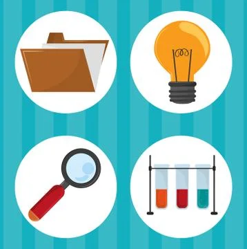 Study elements cartoon イラスト素材