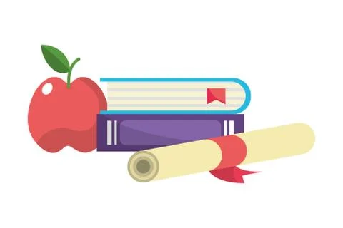 Study elements cartoon Stock Illustration