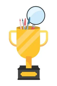 Study elements cartoon 스톡 일러스트