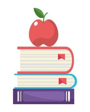 Study elements cartoon Stock Illustration