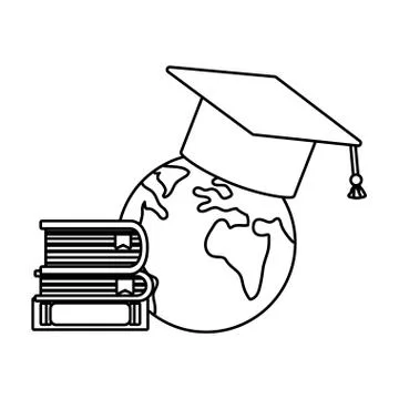 Study elements cartoon Stock Illustration