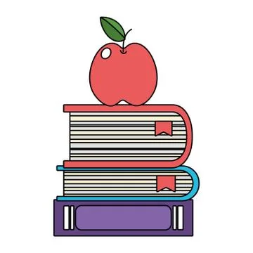 Study elements cartoon Stock Illustration