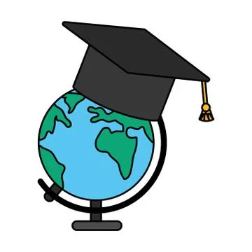 Study elements cartoon Illustrazione stock