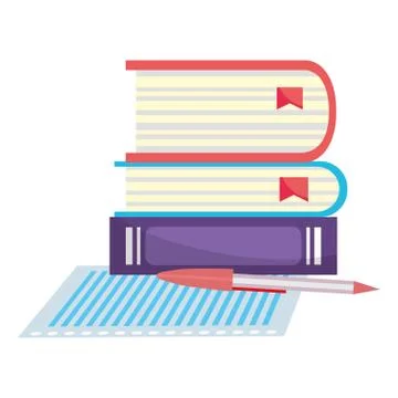 Study elements cartoon 스톡 일러스트