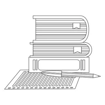 Study elements cartoon 스톡 일러스트