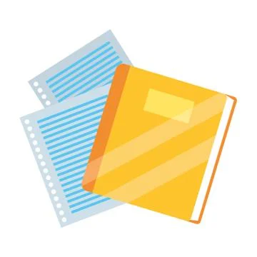 Study elements cartoon Stock Illustration