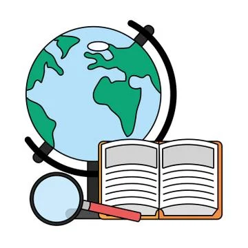 Study elements cartoon 스톡 일러스트