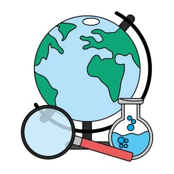 Study elements cartoon 스톡 일러스트