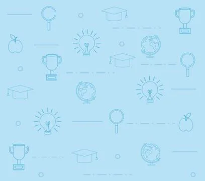 Study elements cartoon 스톡 일러스트