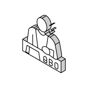 Study english isometric icon vector illustration Stockillustratie