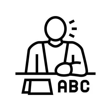 Study english line icon vector illustration イラスト素材