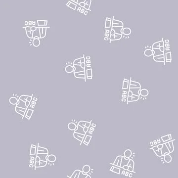 Study english line seamless pattern Stock Illustration