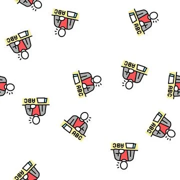 Study english vector seamless pattern 스톡 일러스트