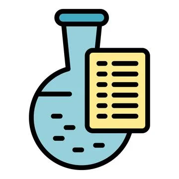 Study flask icon vector flat Stockillustratie