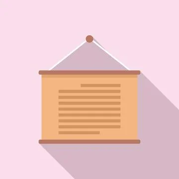 Study foreign language icon, flat style Stock-Illustration