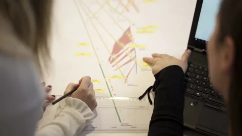 Study the geological map Stock Footage 145310095