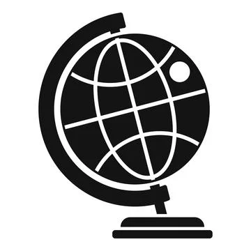 Study globe icon simple vector. School master Stock Illustration