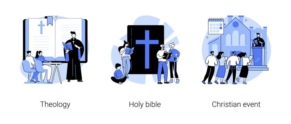 Study of god abstract concept vector illustrations. Stock Illustration