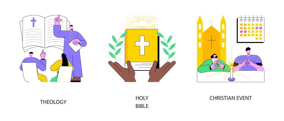 Study of god abstract concept vector illustrations. Stock Illustration