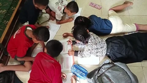 Study group after school 動画素材 202928888