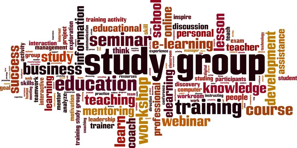 Study group word cloud Stock Illustration