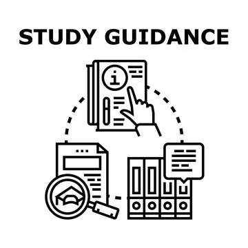 Study guidance program providing educational support and consulting 库存插图